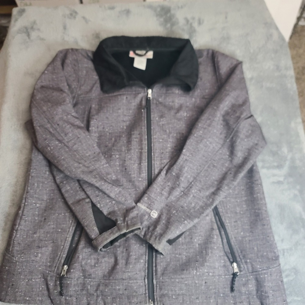 Free Country Jacket Adult XL Gray Long Sleeve Full Zip Faux Fur Lining